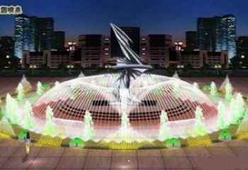 城中水景搖擺噴泉雕塑，循環噴水模式噴泉雕塑加工