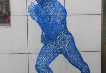 菏澤鏤空跑步雕塑，標(biāo)識(shí)雕塑，烤漆鐵藝人物雕塑優(yōu)選