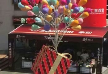 榆林氣球樹雕塑承接，美陳雕塑，玻璃鋼氣球樹雕塑制造