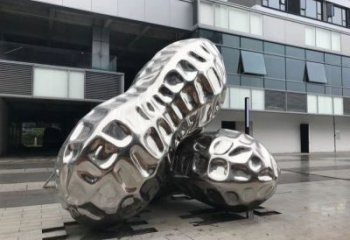 銅川花生雕塑制造，白鋼構件，不銹鋼花生雕塑提供