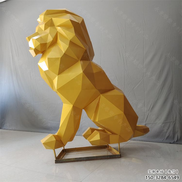 巴中獅子雕塑服務(wù)商，動物雕塑，不銹鋼獅子雕塑制作