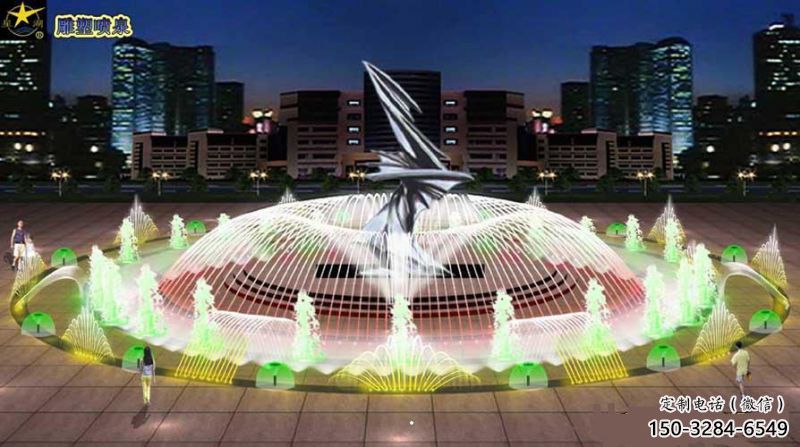 涼山水景搖擺噴泉雕塑，循環(huán)噴水模式噴泉雕塑加工