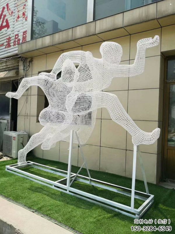 雅安鏤空健兒雕塑制造，校園雕塑，金屬鐵藝人物雕塑展品