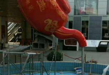 巴中鐵藝水景天壺雕塑，噴泉雕塑，抽象天壺雕塑制作