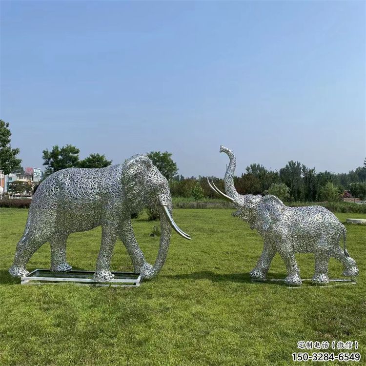 喀什鏤空大象雕塑制造商，動物擺件，透雕大象雕塑定制