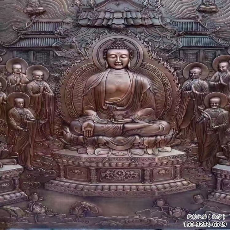 玉溪鍛銅浮雕常用，寺廟景觀，黃銅佛像浮雕生產商