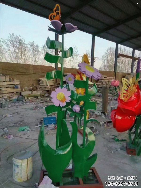 巴南茉莉花雕塑訂做，城市雕塑，不銹鋼茉莉花雕塑廠