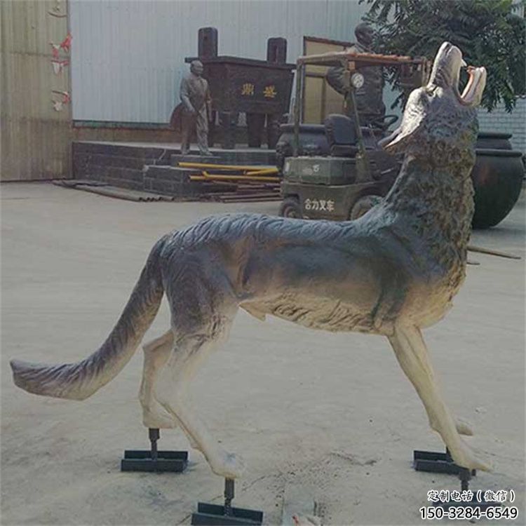 合川銅狼雕塑廠家，銅雕動物狼，仿真工藝制作