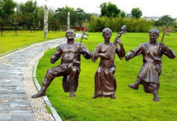 嘉黎拉二胡雕塑點(diǎn)擊，景觀雕塑，別墅民俗人物雕塑供求