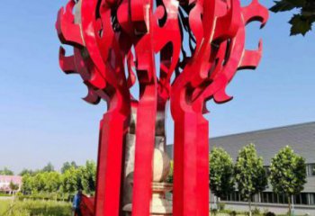 克孜勒蘇柯火球雕塑，精神堡壘火球雕塑落地展示