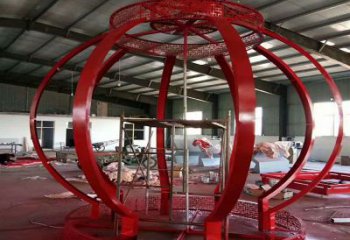 塔城景觀燈籠雕塑優選，陸地擺件，園林不銹鋼燈籠雕塑供應