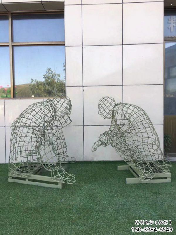 北碚鏤空對弈雕塑標準，廣場雕塑，鐵藝民俗人物雕塑供給