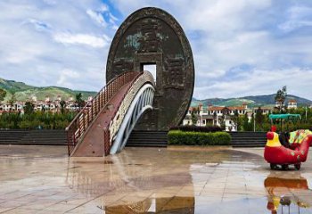 雙橋步行街古幣雕塑